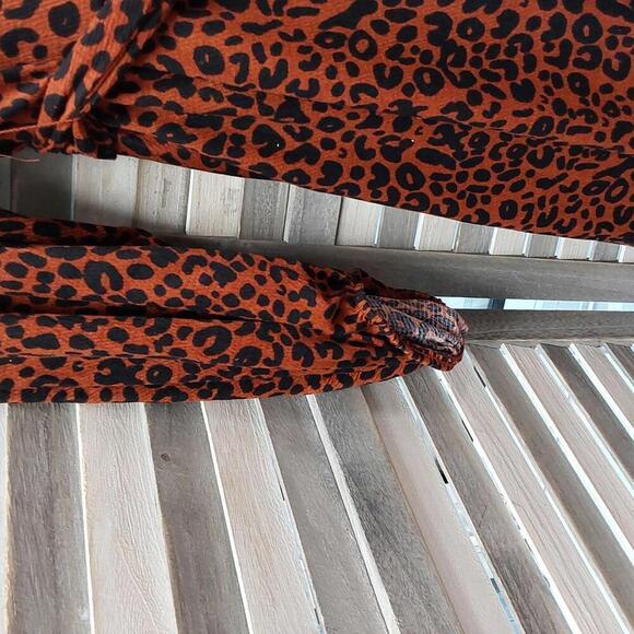 Women's Balloon Long Sleeve Knit V-Neck Faux Wrap MIDI Dress | Ava & Viv | 3X - Picture 6 of 11